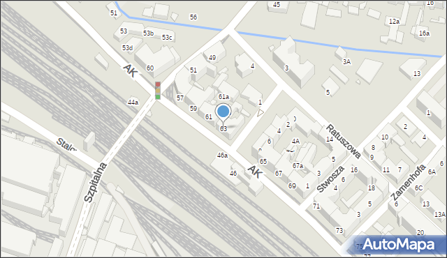 Chorzów, Armii Krajowej, 63, mapa Chorzów