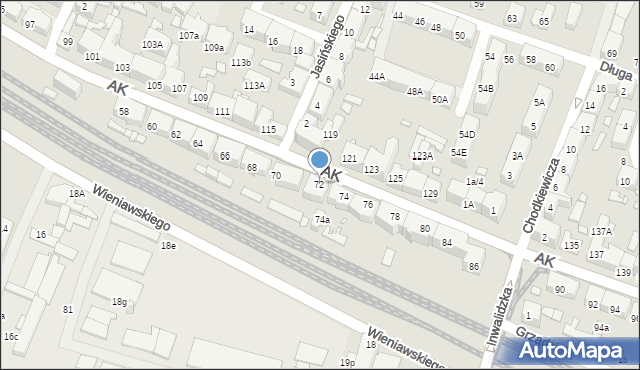 Chorzów, Armii Krajowej, 72, mapa Chorzów