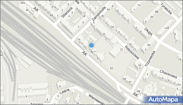 Chorzów, Armii Krajowej, 79, mapa Chorzów
