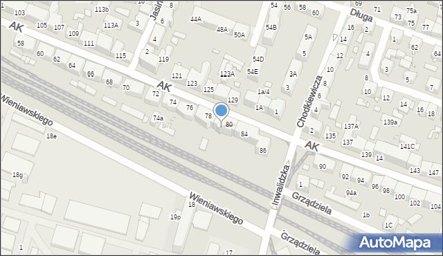 Chorzów, Armii Krajowej, 82, mapa Chorzów