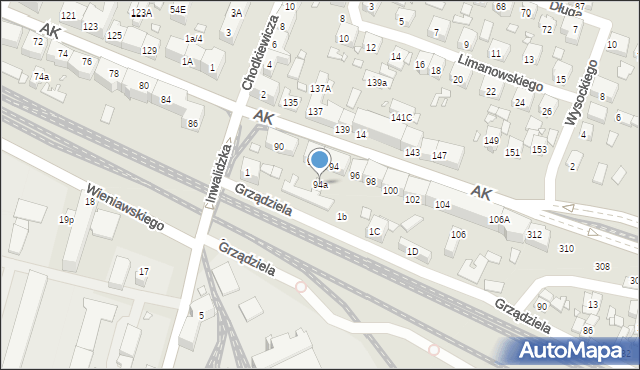 Chorzów, Armii Krajowej, 94a, mapa Chorzów