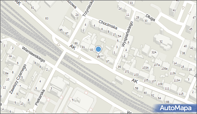 Chorzów, Armii Krajowej, 95, mapa Chorzów