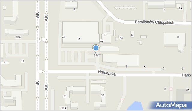 Ciechanów, Armii Krajowej, 19a, mapa Ciechanów