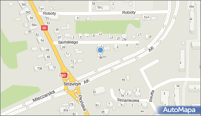 Ciechanów, Armii Krajowej, 36, mapa Ciechanów