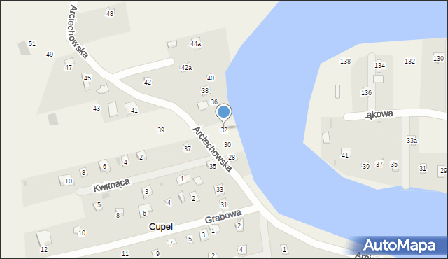 Cupel, Arciechowska, 32, mapa Cupel