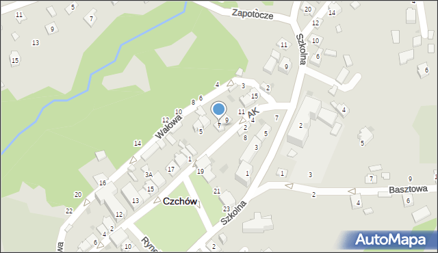 Czchów, Armii Krajowej, 7, mapa Czchów