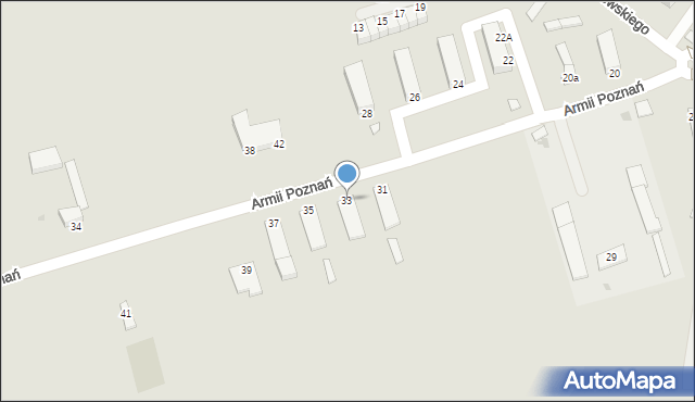 Czerniejewo, Armii Poznań, 33, mapa Czerniejewo