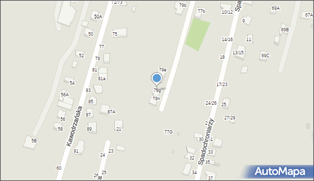 Częstochowa, Artyleryjska, 79g, mapa Częstochowy