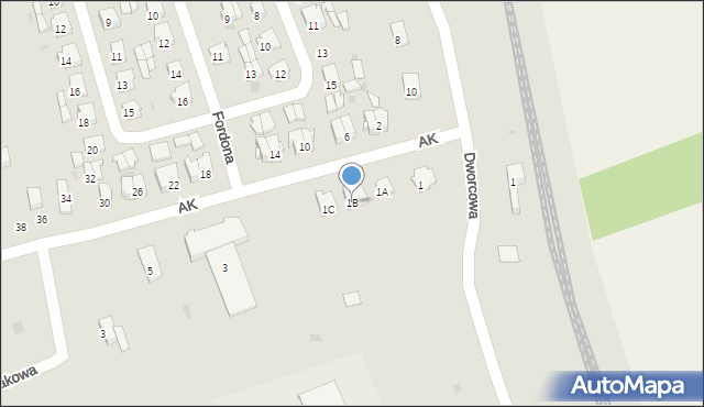 Dąbrowa Białostocka, Armii Krajowej, 1B, mapa Dąbrowa Białostocka