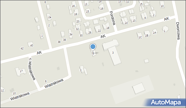 Dąbrowa Białostocka, Armii Krajowej, 5, mapa Dąbrowa Białostocka