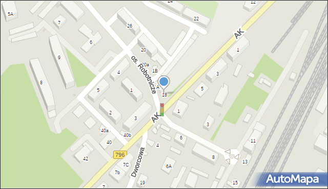 Dąbrowa Górnicza, Armii Krajowej, 18, mapa Dąbrowa Górnicza