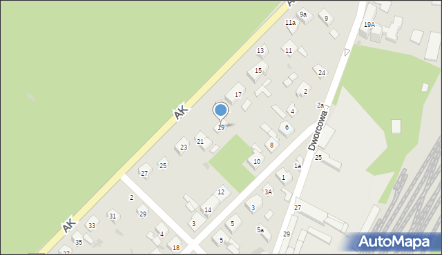 Dąbrowa Górnicza, Armii Krajowej, 19, mapa Dąbrowa Górnicza