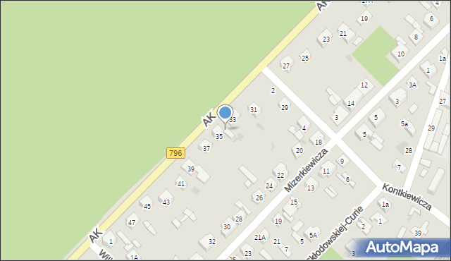 Dąbrowa Górnicza, Armii Krajowej, 35a, mapa Dąbrowa Górnicza