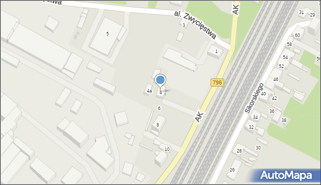 Dąbrowa Górnicza, Armii Krajowej, 4, mapa Dąbrowa Górnicza