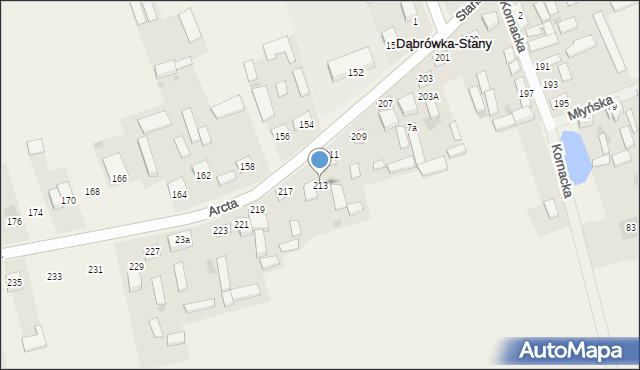 Dąbrówka-Stany, Arcta Bohdana, 13, mapa Dąbrówka-Stany