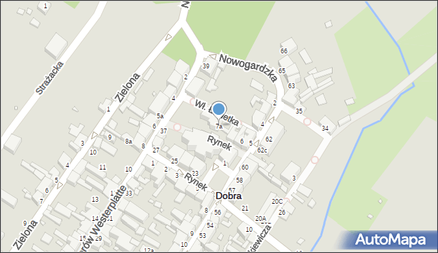 Dobra, Armii Krajowej, 7a, mapa Dobra