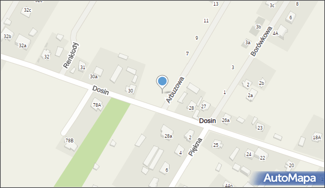 Dosin, Arbuzowa, 1a, mapa Dosin