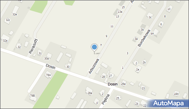 Dosin, Arbuzowa, 5, mapa Dosin