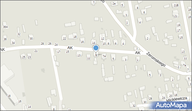 Drzewica, Armii Krajowej, 9, mapa Drzewica