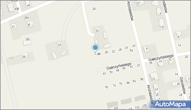 Duchnice, Architektów, 32, mapa Duchnice
