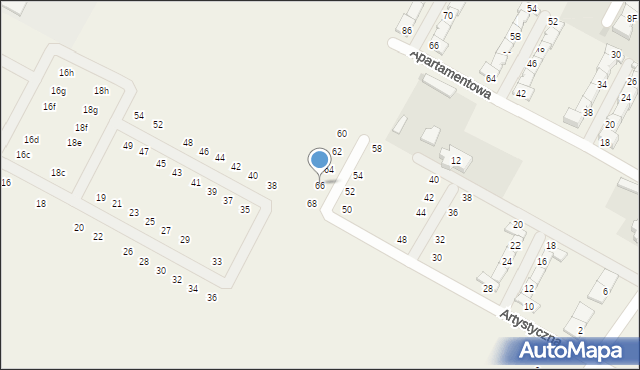 Falenty Nowe, Artystyczna, 66, mapa Falenty Nowe
