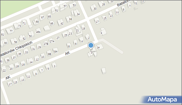 Garwolin, Armii Krajowej, 1, mapa Garwolin