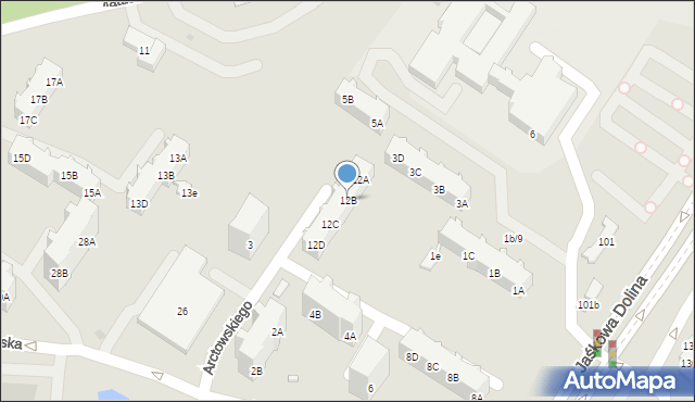 Gdańsk, Arctowskiego Henryka, 12B, mapa Gdańska