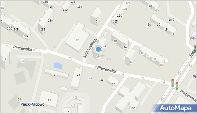 Gdańsk, Arctowskiego Henryka, 2B, mapa Gdańska