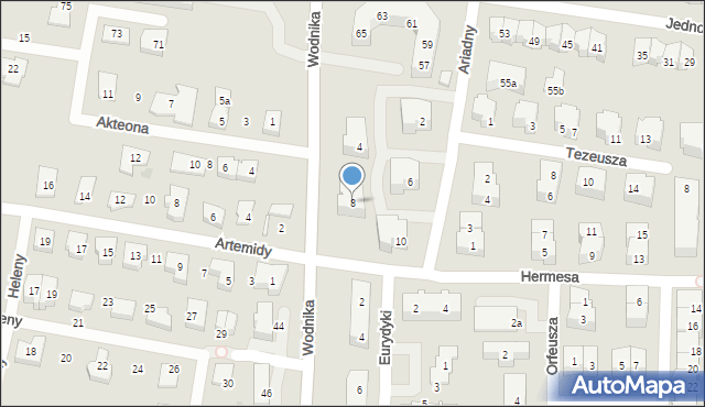 Gdańsk, Ariadny, 8, mapa Gdańska