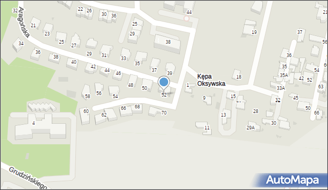 Gdynia, Aragońska, 52, mapa Gdyni