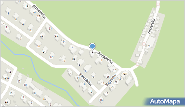 Gdynia, Armatorów, 5, mapa Gdyni