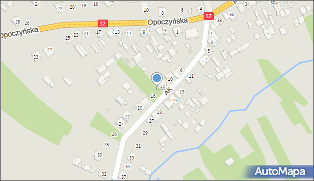 Gielniów, Armii Krajowej, 14, mapa Gielniów