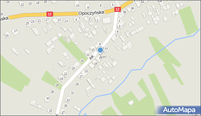 Gielniów, Armii Krajowej, 15, mapa Gielniów