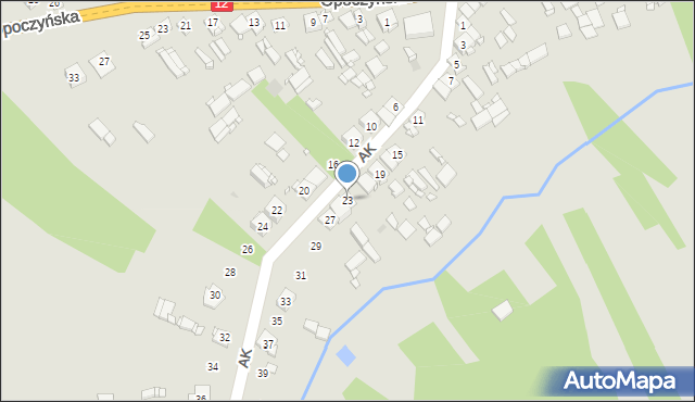 Gielniów, Armii Krajowej, 23, mapa Gielniów