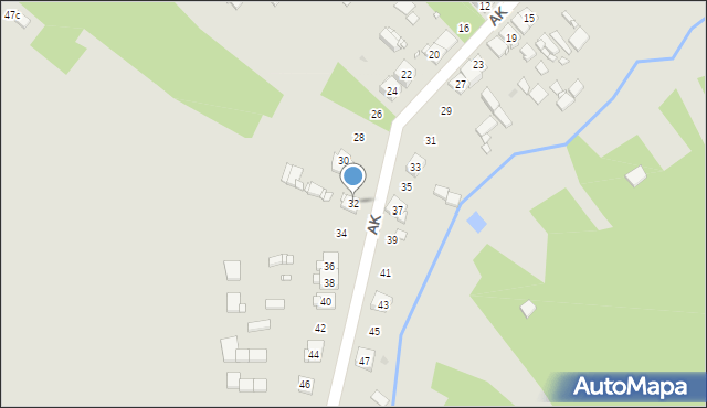 Gielniów, Armii Krajowej, 32, mapa Gielniów