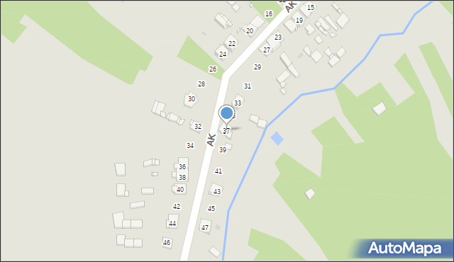 Gielniów, Armii Krajowej, 37, mapa Gielniów