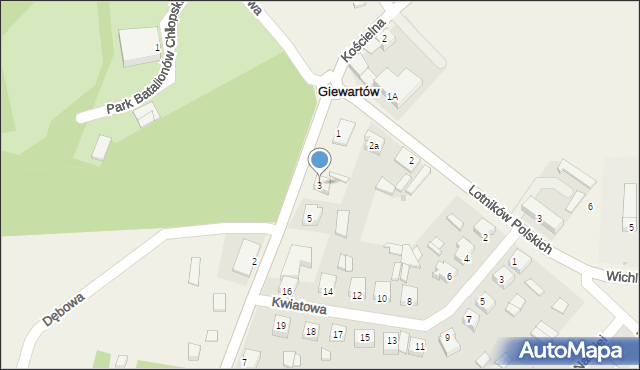 Giewartów, Armii Krajowej, 3, mapa Giewartów