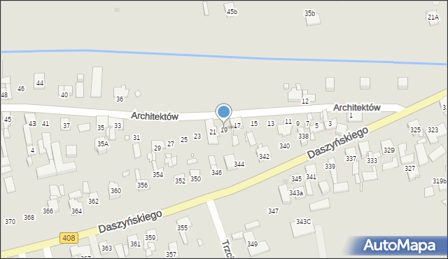 Gliwice, Architektów, 19, mapa Gliwic