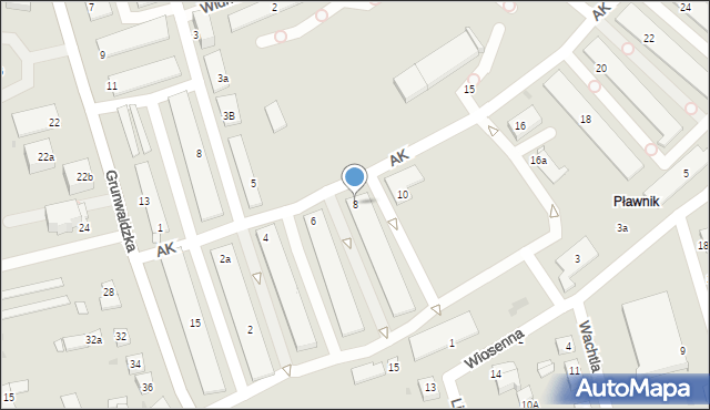 Gniezno, Armii Krajowej, 8, mapa Gniezna