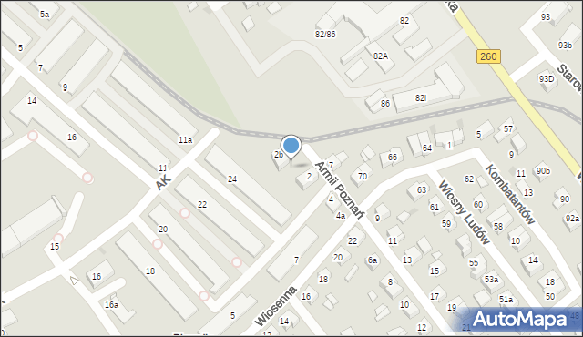 Gniezno, Armii Poznań, 2a, mapa Gniezna