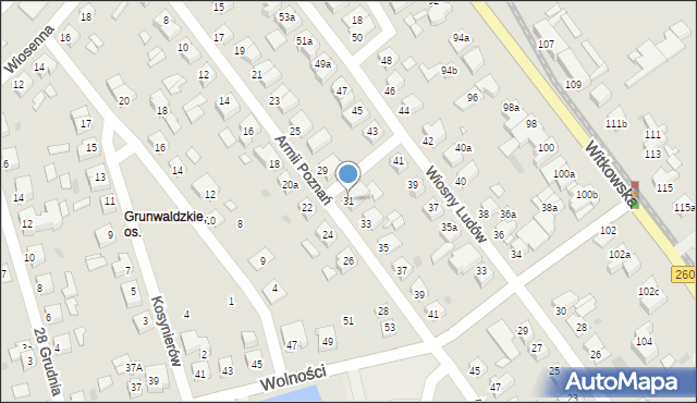 Gniezno, Armii Poznań, 31, mapa Gniezna
