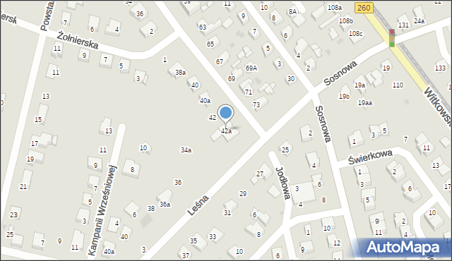 Gniezno, Armii Poznań, 42a, mapa Gniezna