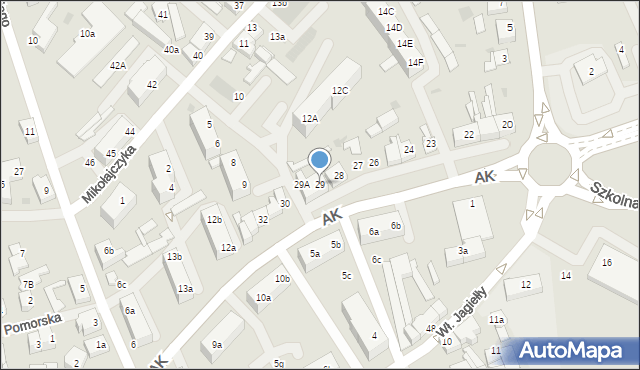 Goleniów, Armii Krajowej, 29, mapa Goleniów