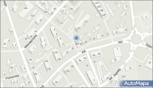 Goleniów, Armii Krajowej, 29A, mapa Goleniów