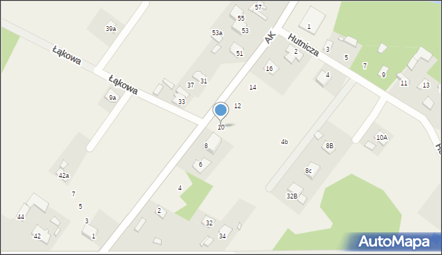 Górki, Armii Krajowej, 10, mapa Górki