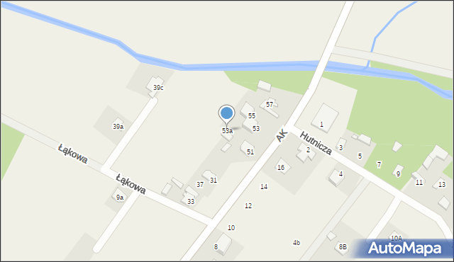 Górki, Armii Krajowej, 53a, mapa Górki