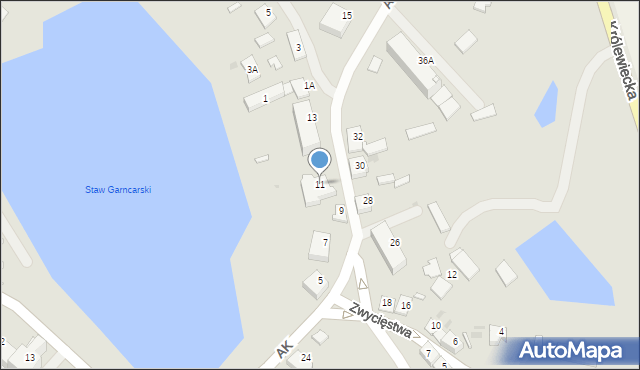 Górowo Iławeckie, Armii Krajowej, 11, mapa Górowo Iławeckie