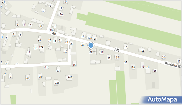 Gorzędów, Armii Krajowej, 29, mapa Gorzędów