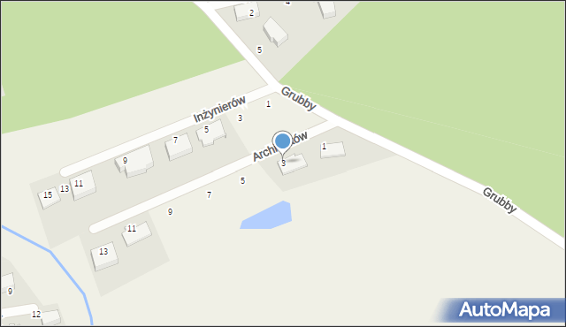Gościcino, Architektów, 3, mapa Gościcino