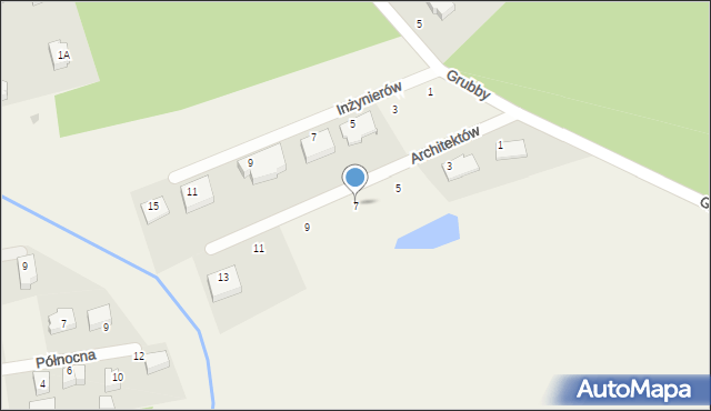 Gościcino, Architektów, 7, mapa Gościcino